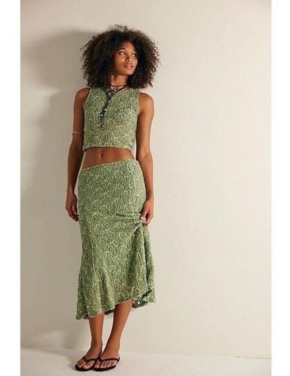 Free People Laney Midi Skirt Set